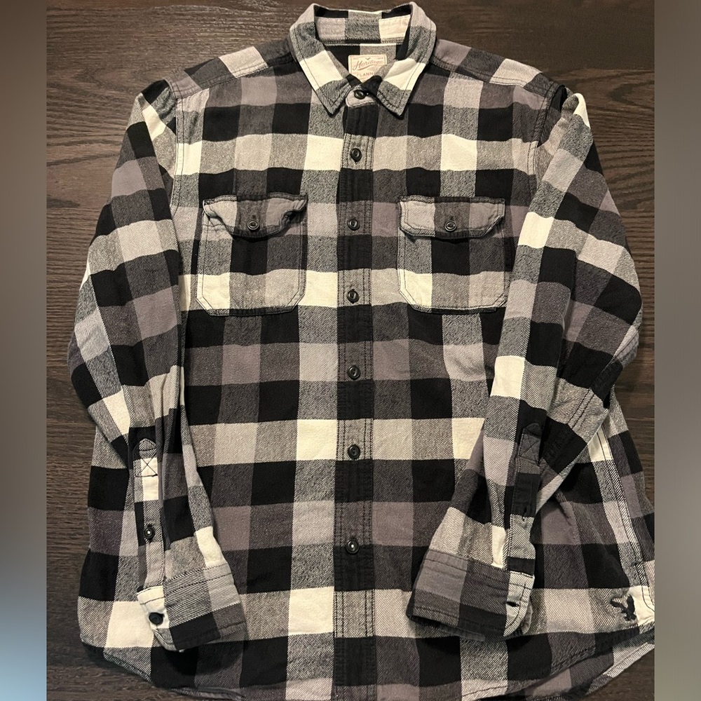 White, Black, and Gray Heritage Flannel.